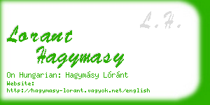 lorant hagymasy business card