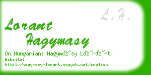 lorant hagymasy business card